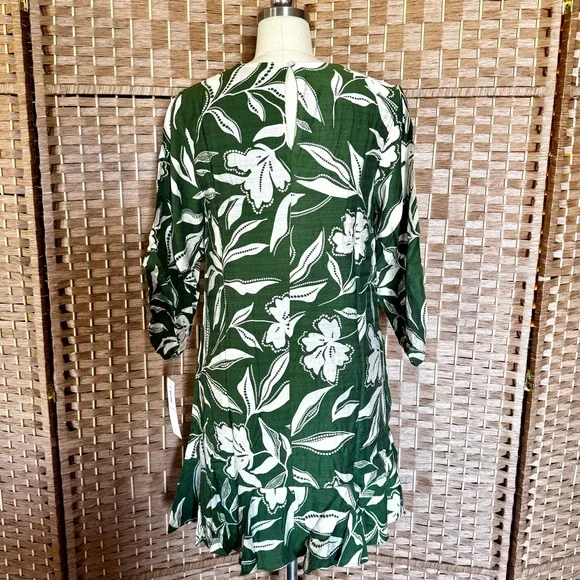 NWT London Times green & cream shift dress M - Picture 8 of 15